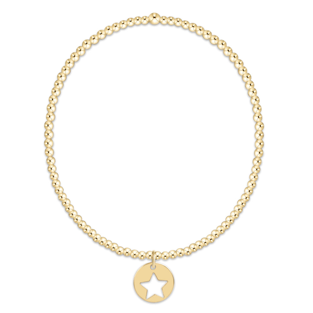 enewton 6.25" Classic Gold 2mm Bracelet - Star Small Gold Disc