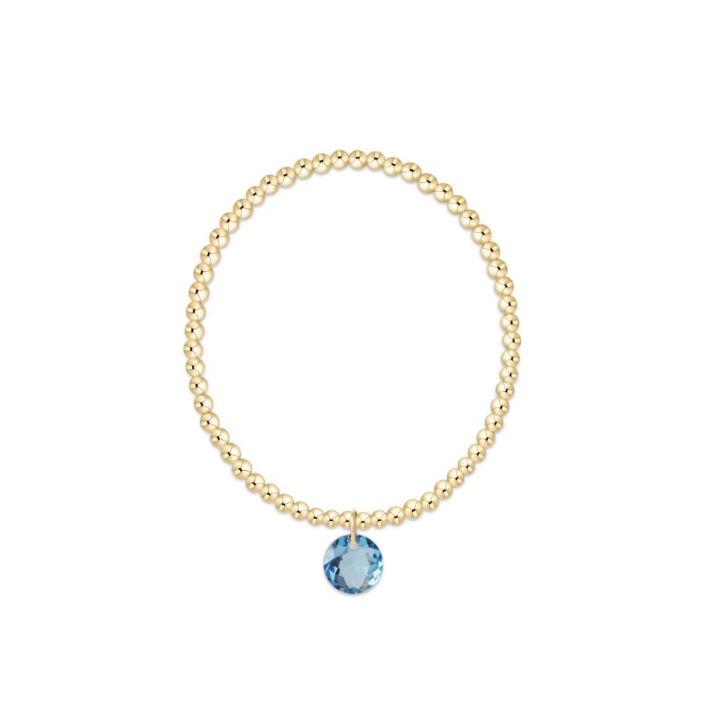 enewton 6.25" Classic Gold 3mm Bracelet - Reflection Charm - 03