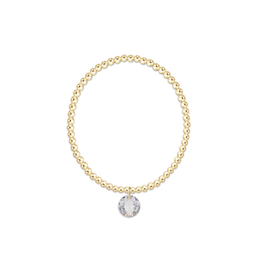 enewton 6.25" Classic Gold 3mm Bracelet - Reflection Charm - 04