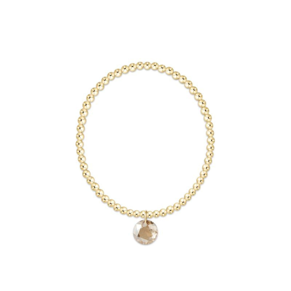 enewton 6.25" Classic Gold 3mm Bracelet - Reflection Charm - 11