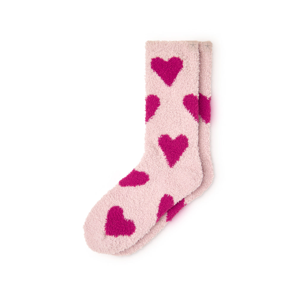 Barefoot Dreams CozyChic Heart Print Socks