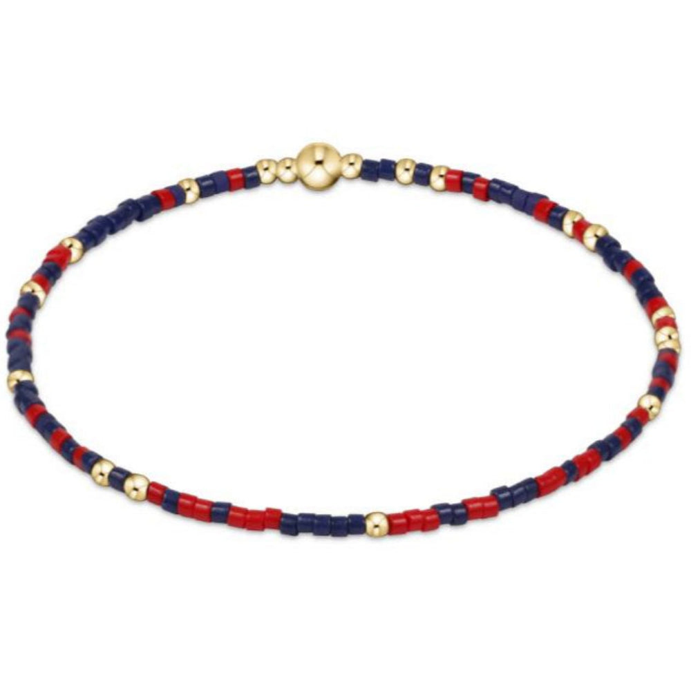 enewton 7.25" extends Gameday Hope Unwritten Bracelet - Matte Navy Bright Red