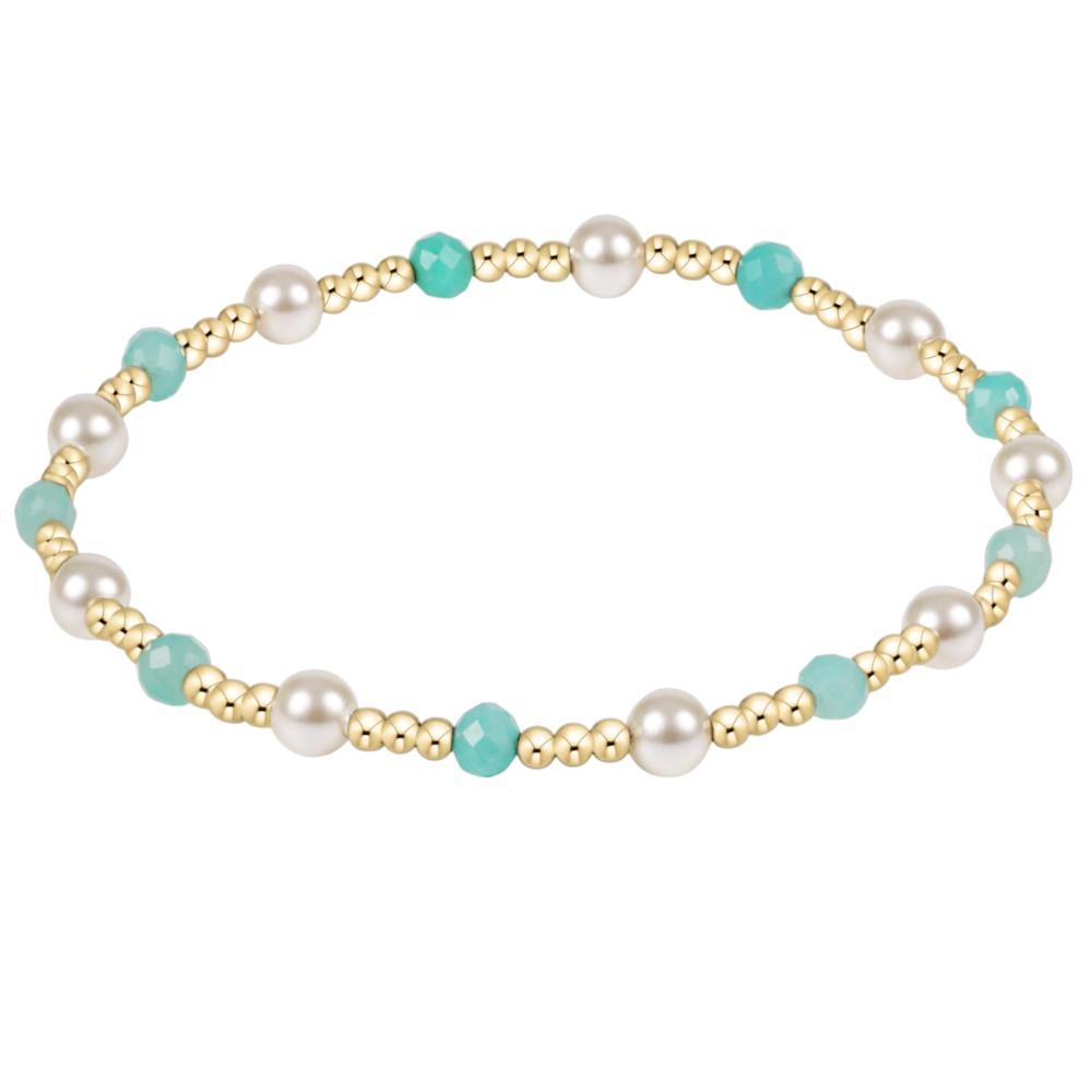 enewton 7.25" Extends Pearl Sincerity 4mm Gem Bracelet - Amazonite