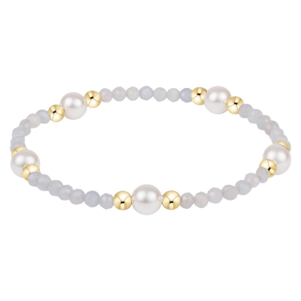 enewton 7.25" Extends Purpose Pearl 6mm Gem Bracelet - Aquamarine