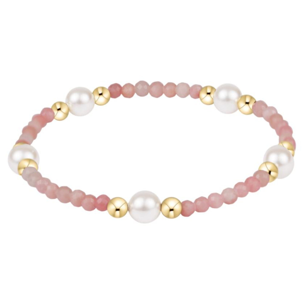 enewton 7.25" Extends Purpose Pearl 6mm Gem Bracelet - Pink Opal