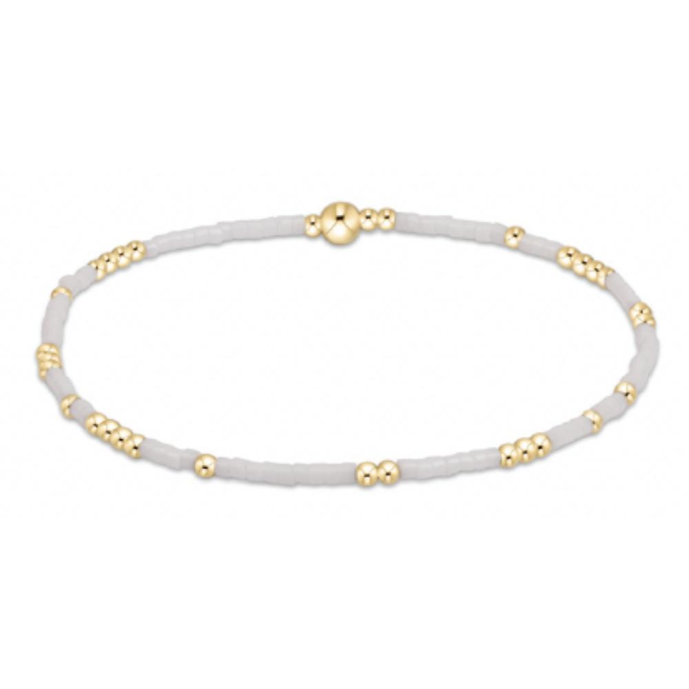 enewton 7.25" Extends Hope Unwritten Bracelet- White