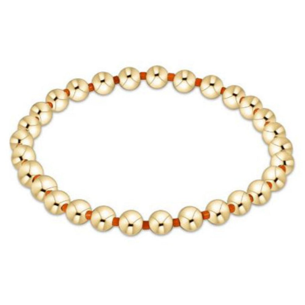 enewton 6.25" Gameday Hope Grateful 5mm Bead Bracelet - Bright Orange
