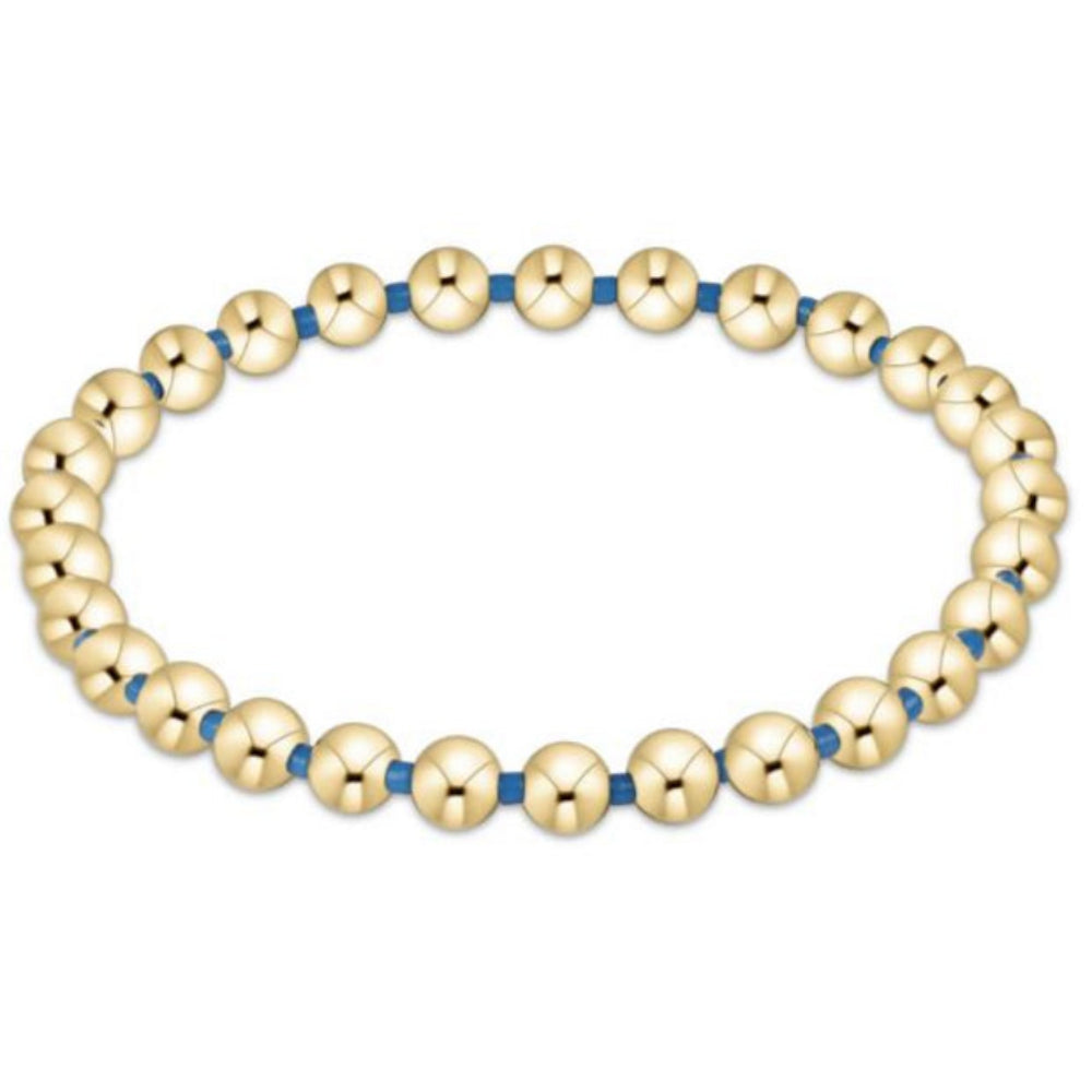 enewton 6.25" Gameday Hope Grateful 5mm Bead Bracelet - Cobalt