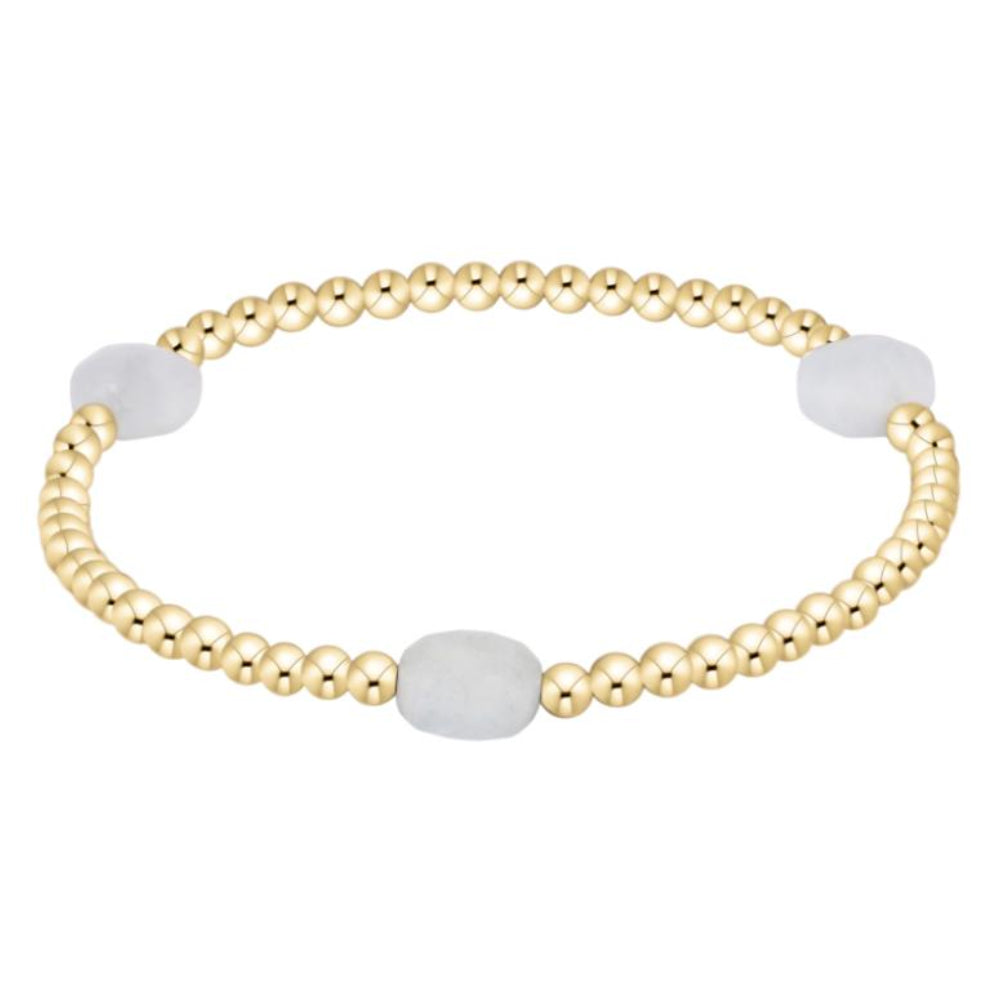 enewton 6.25" Admire Gem 3mm Gold Bracelet- Aquamarine