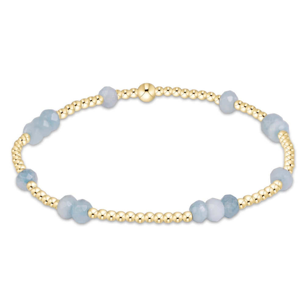 enewton 6.25" Hope Unwritten Gemstone 4mm Bracelet - Aquamarine