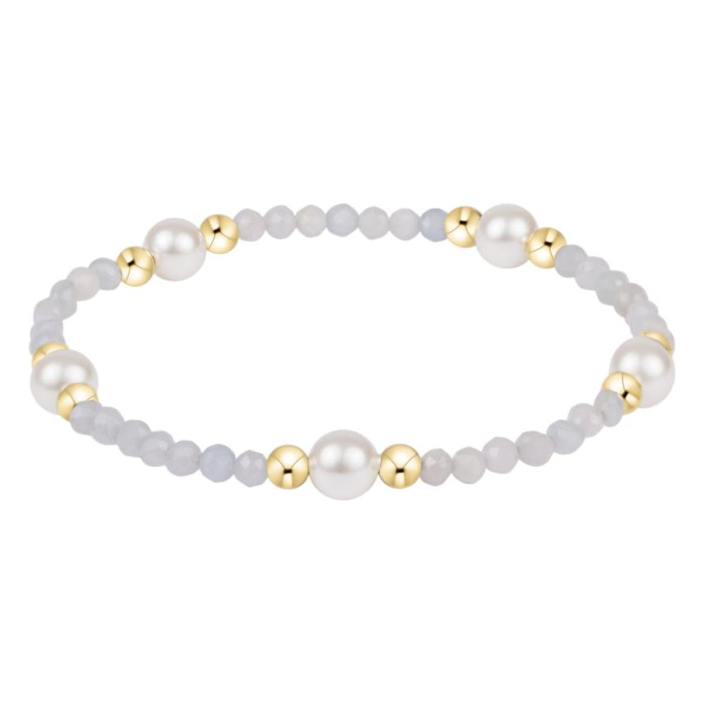 enewton 6.25" Purpose Pearl 6mm Gem Bracelet - Aquamarine