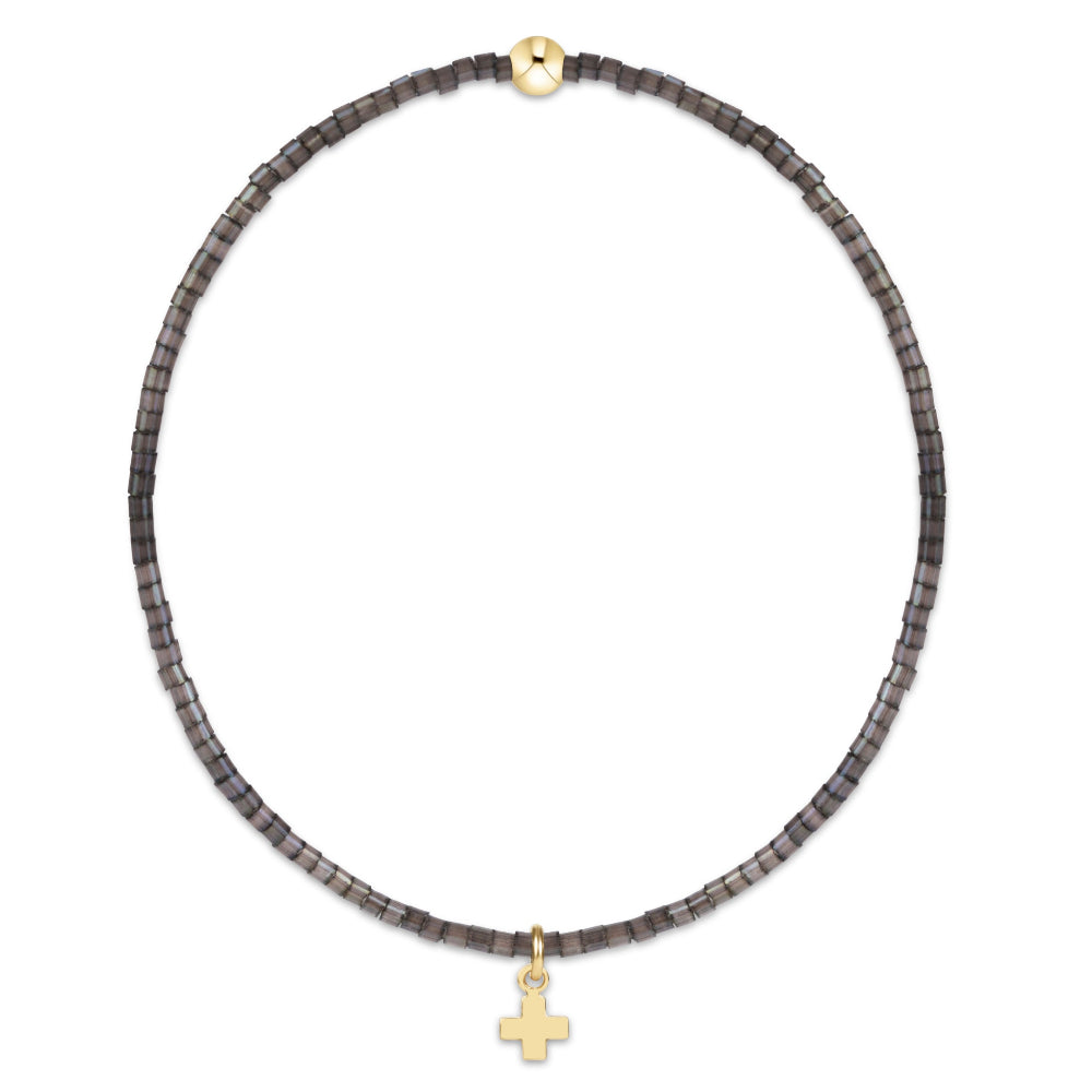 enewton 6.25" Hope Classic Moonlight Bracelet - Signature Cross Small Gold Charm