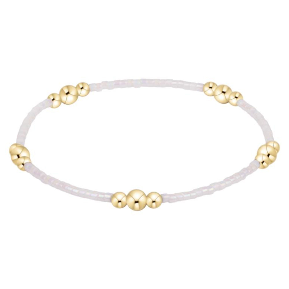 enewton 6.25" Hope Purpose Gold Bracelet - Silky White