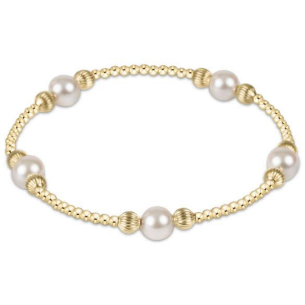 enewton 6.25" Purpose Pearl 6mm Dignity Gold Bracelet