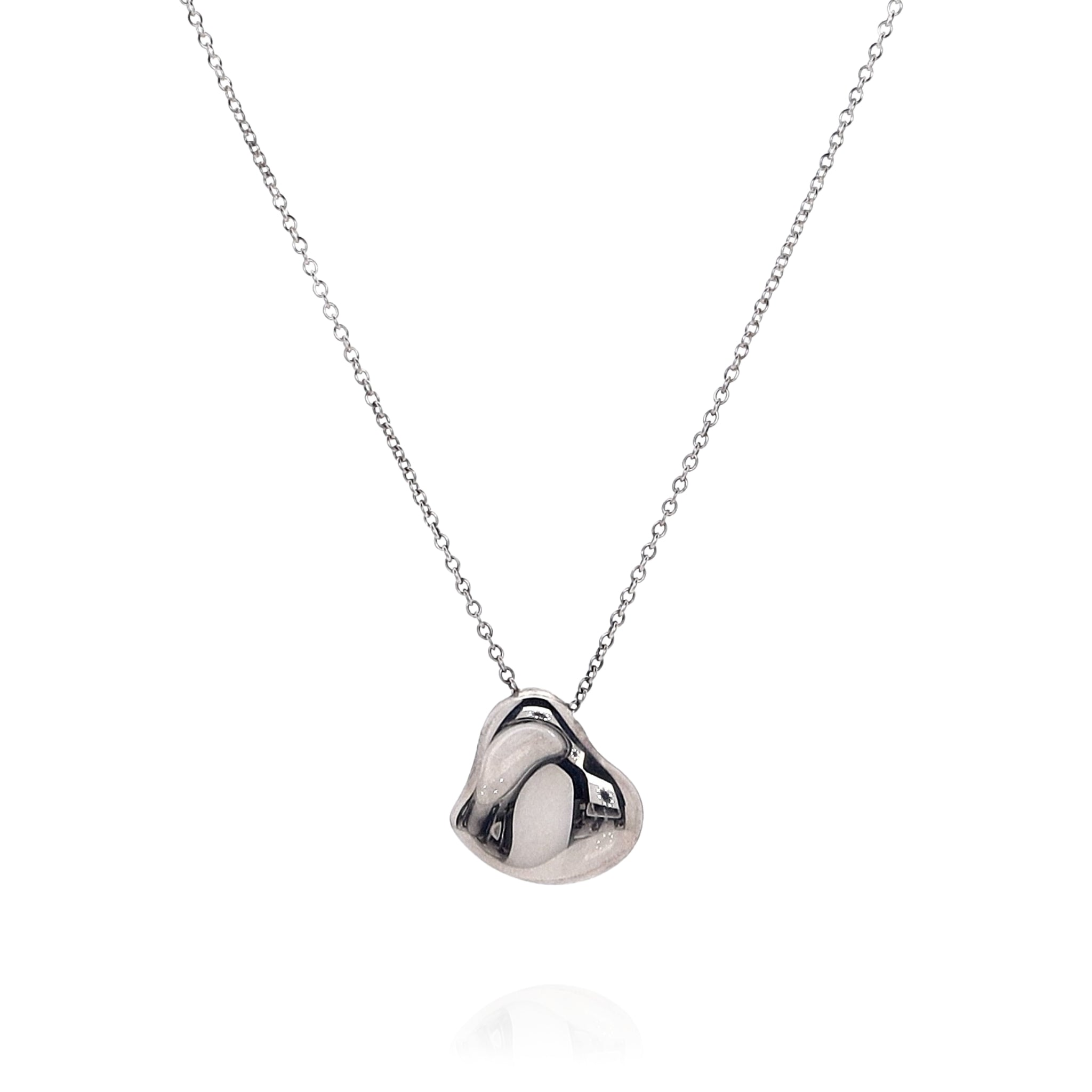 Sterling Silver Black Heart Tiffany Necklace Estate Tiffany Co