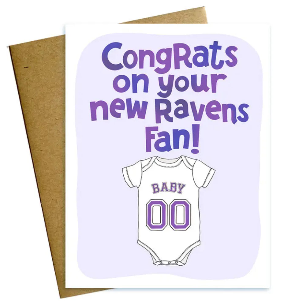 Maggie Moore Studio Congrats On Your New Ravens Fan Baby Card