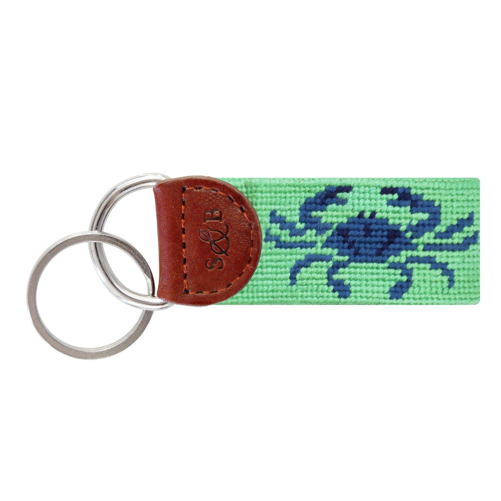 Smathers & Branson Blue Crab Needlepoint Key Fob (Mint)