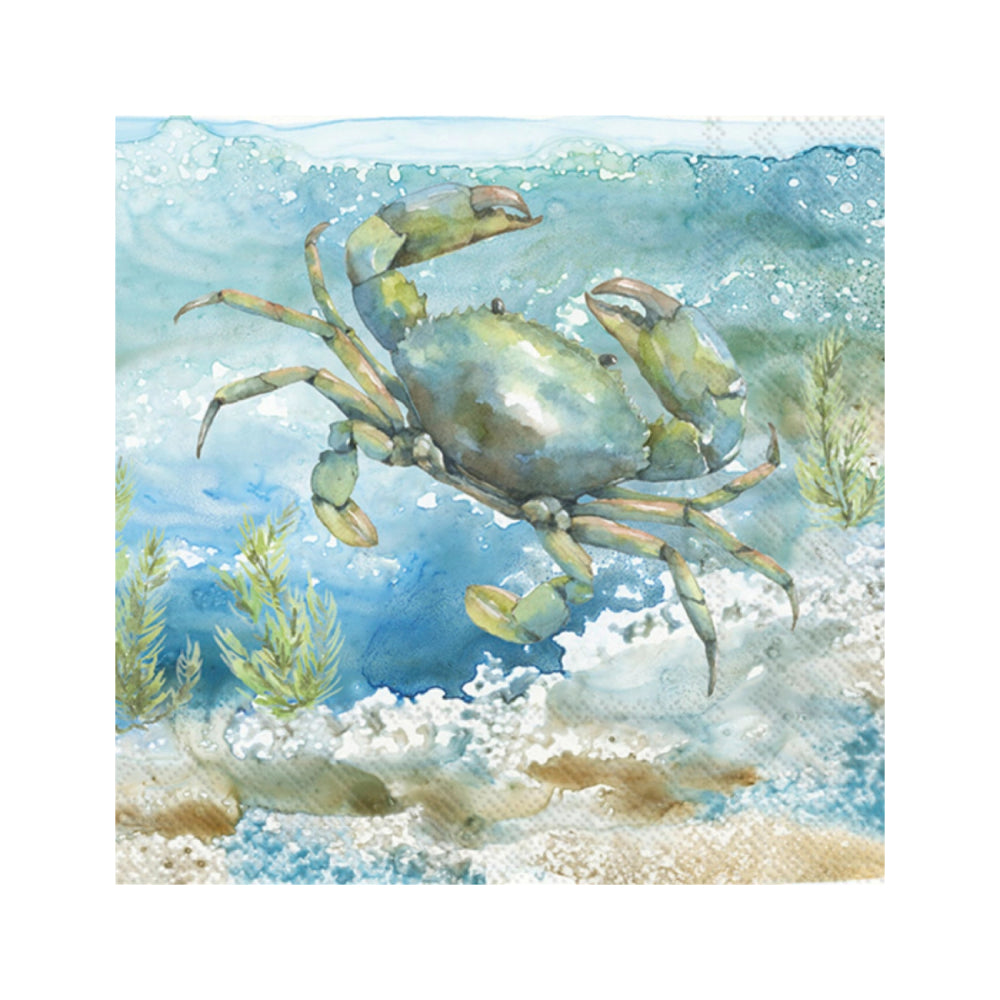 Under Sea Crab Paper Cocktail Napkins - Pack of 20