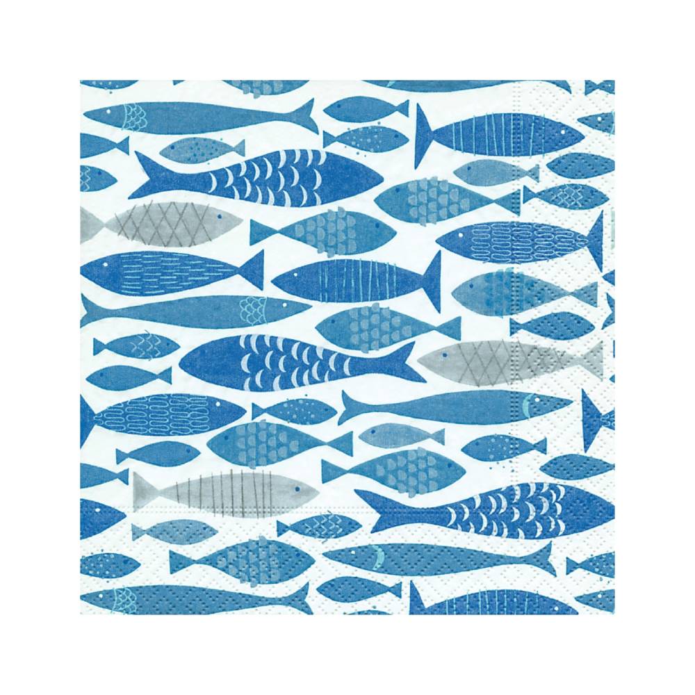 School of Fish Paper Cocktail Napkins - Pack of 20