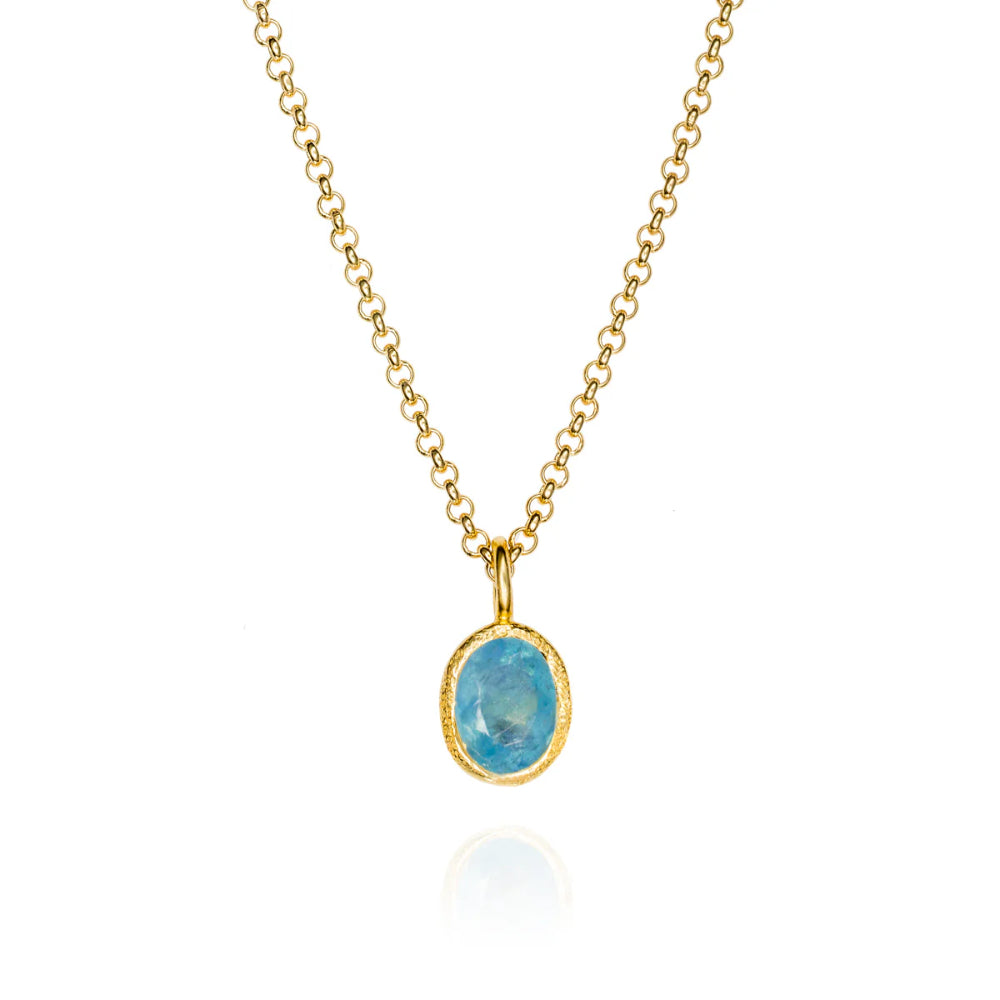 Jorge Revilla Zen Collection Aquamarine Drop Pendant (Chain Sold Separately)