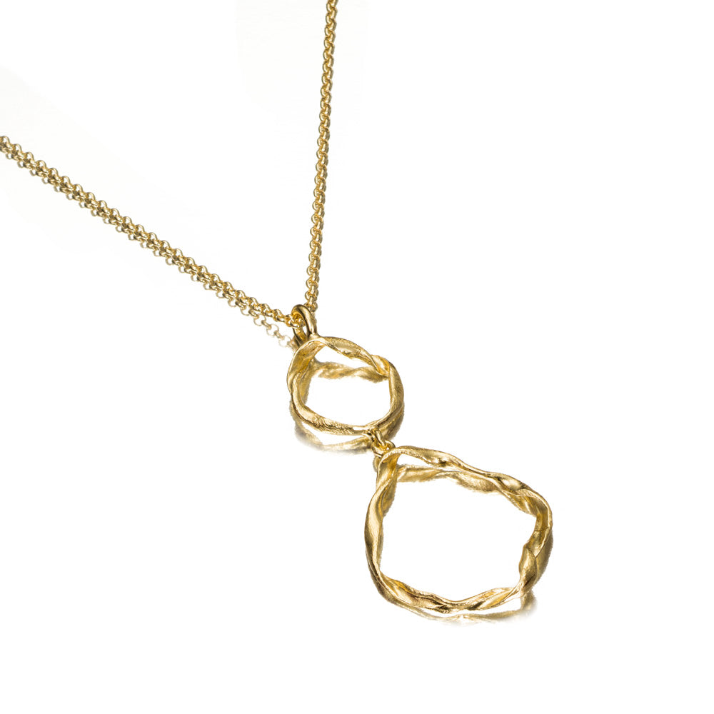 Jorge Revilla Rolling Collection Gold-Tone Link Drop Pendant Necklace