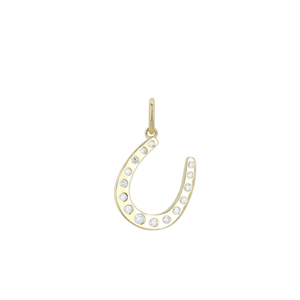 Rachel Reid 14k Diamond Horseshoe Charm