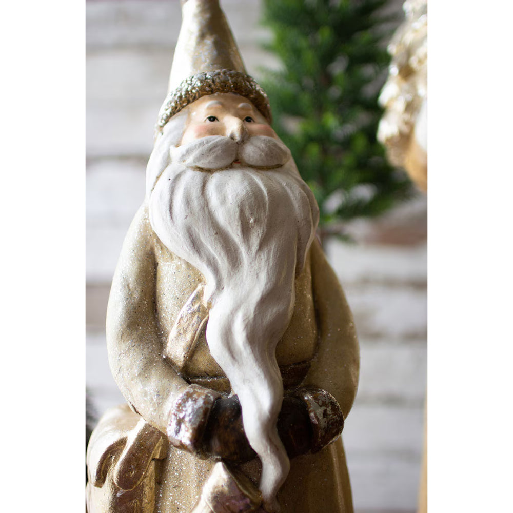 Kalalou Resin Santa-Gold (In store pick up only)