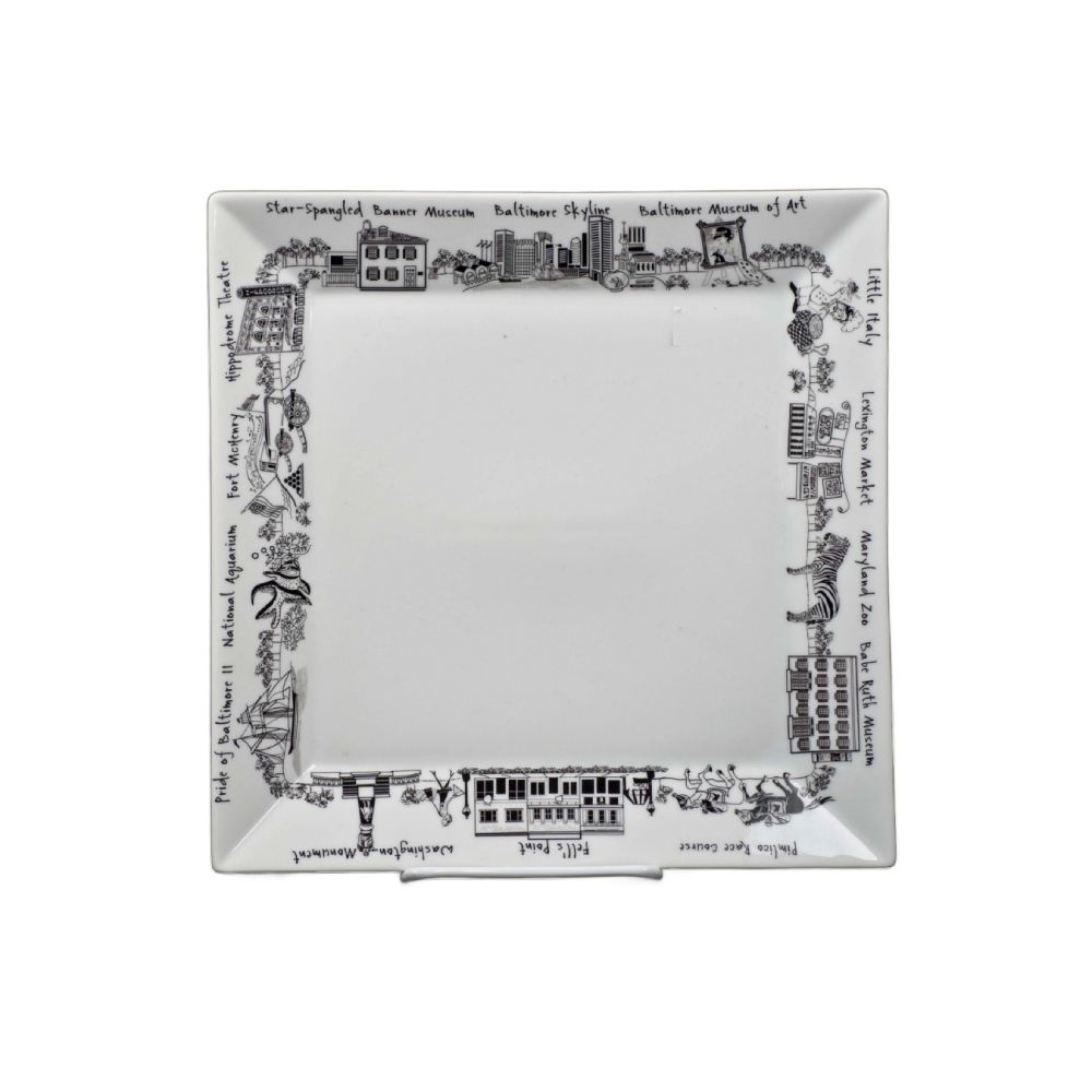 The Dish Baltimore Small Square Plate
