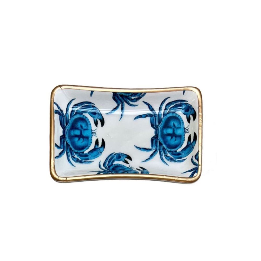 Ten Twenty Six Designs Ceramic Jewelry Tray- Blue Crab