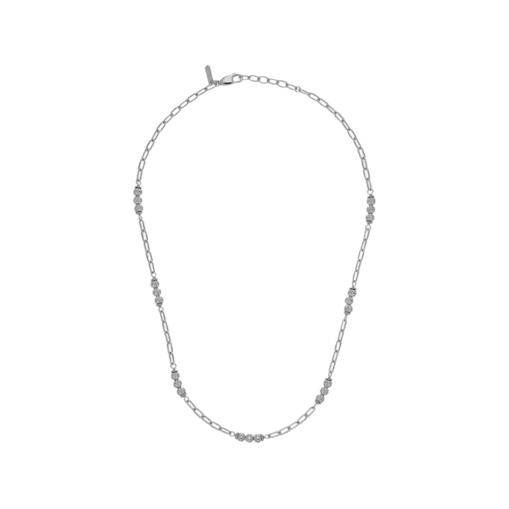Desmos "Crystal Nova" Sterling Silver Paperclip Chain Necklace, 16"