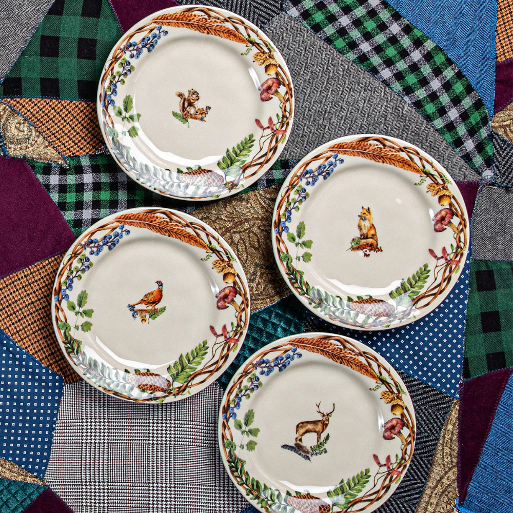 Juliska Dessert/Salad Plate Forest Walk. Assorted Set of 4