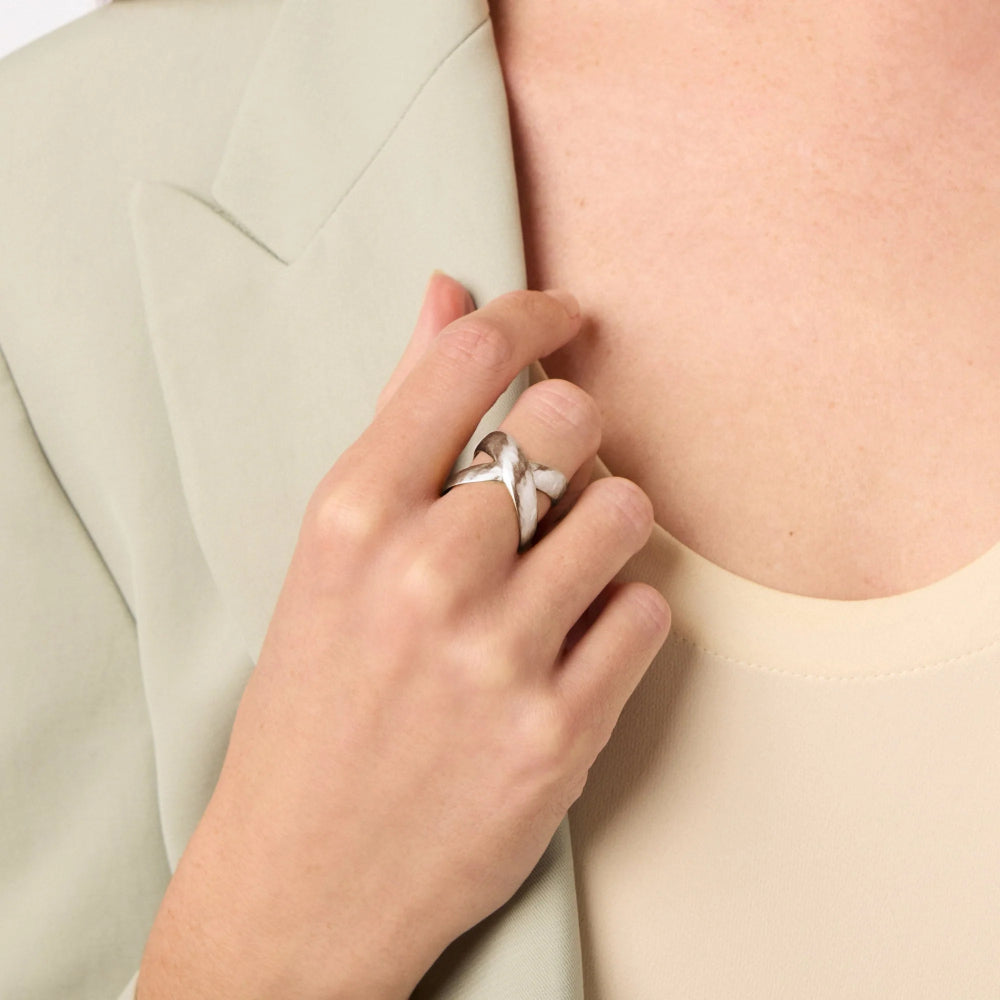 Julie Vos Silver Catalina X Ring