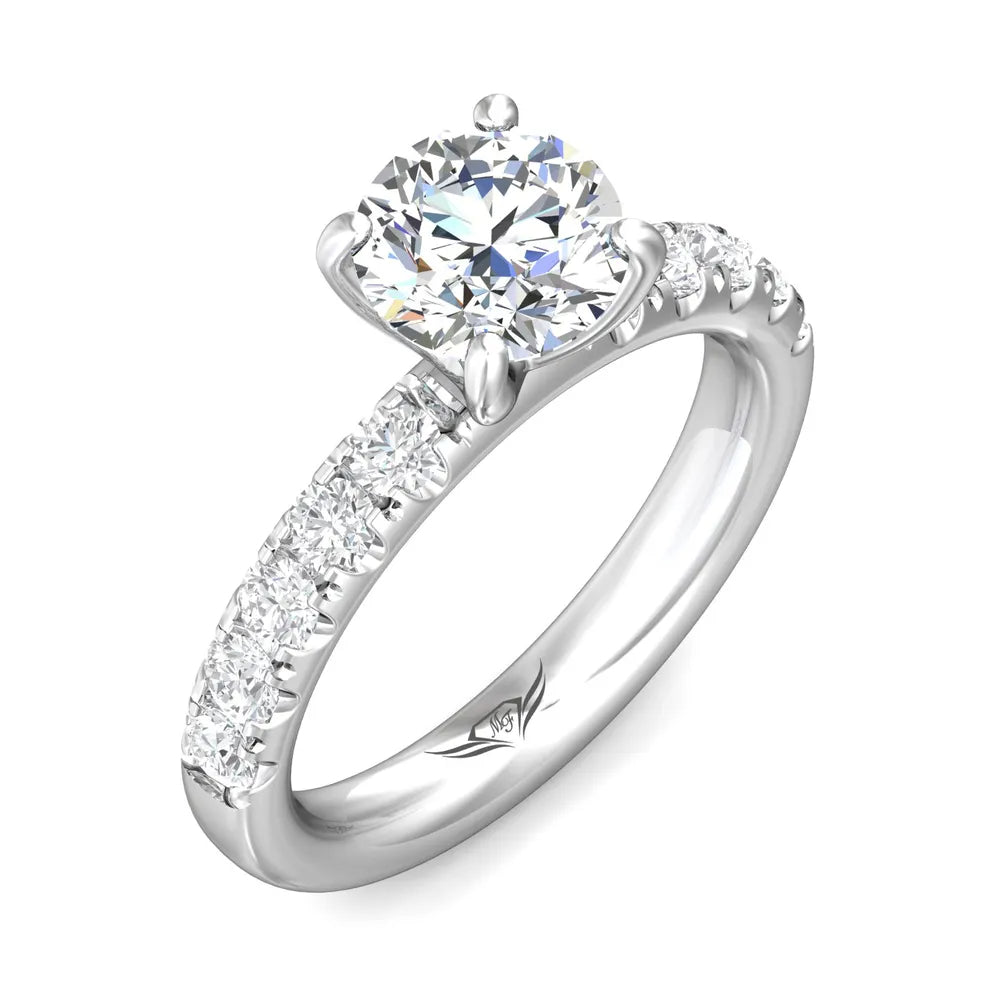 Martin Flyer 14k Round Diamond Engagement Ring