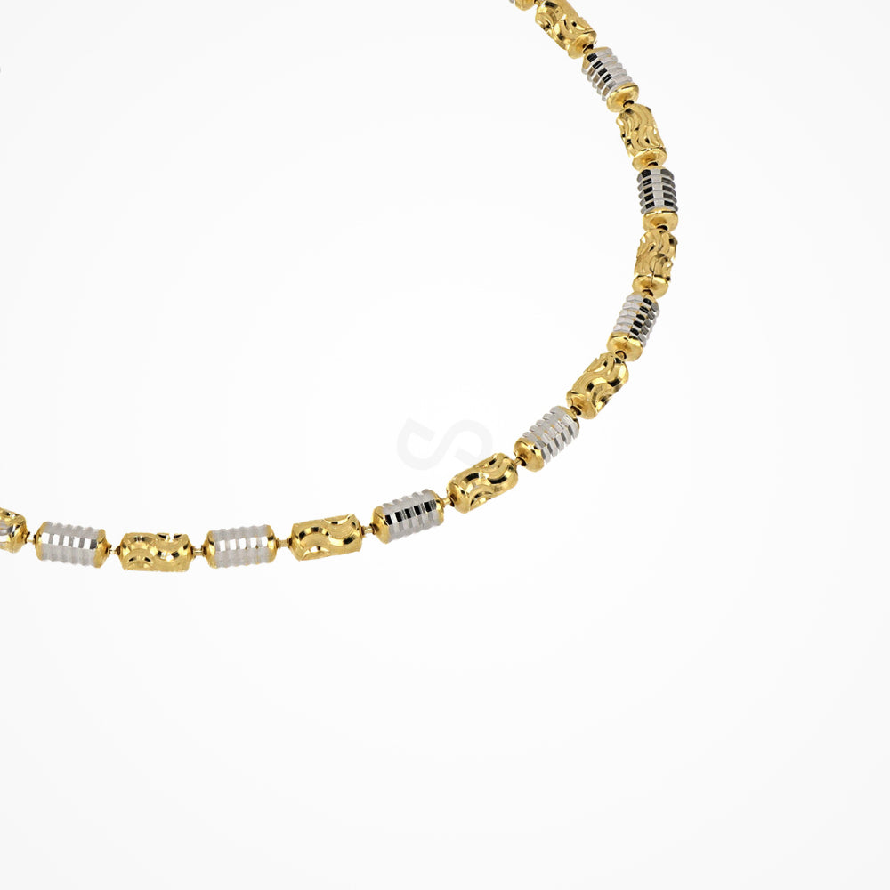 Desmos 'Design Move' Gold-Tone Cylinder Bracelet 7.25"
