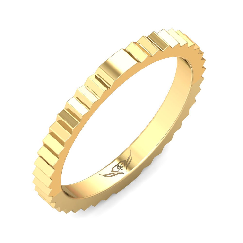 Martin Flyer 14k Gold Ridged Band