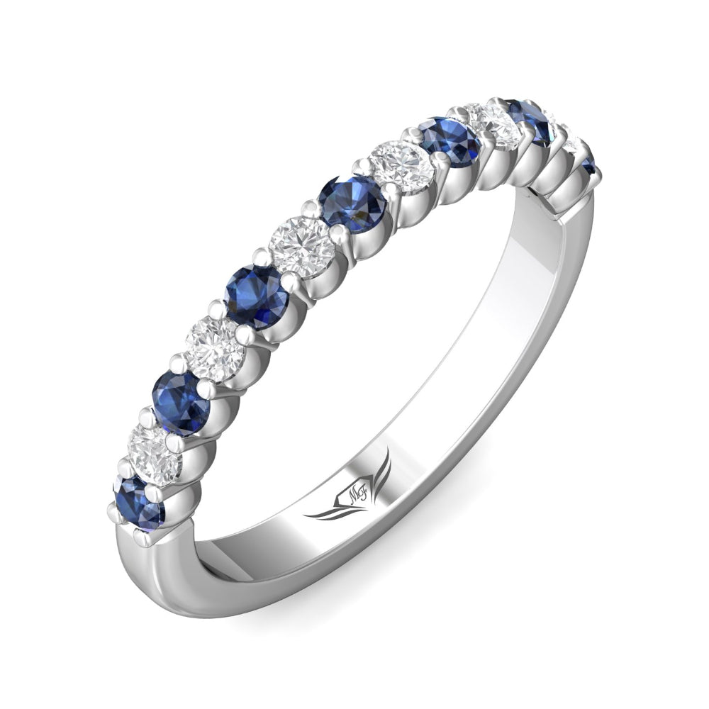 Martin Flyer 14k Sapphire and Diamond Band