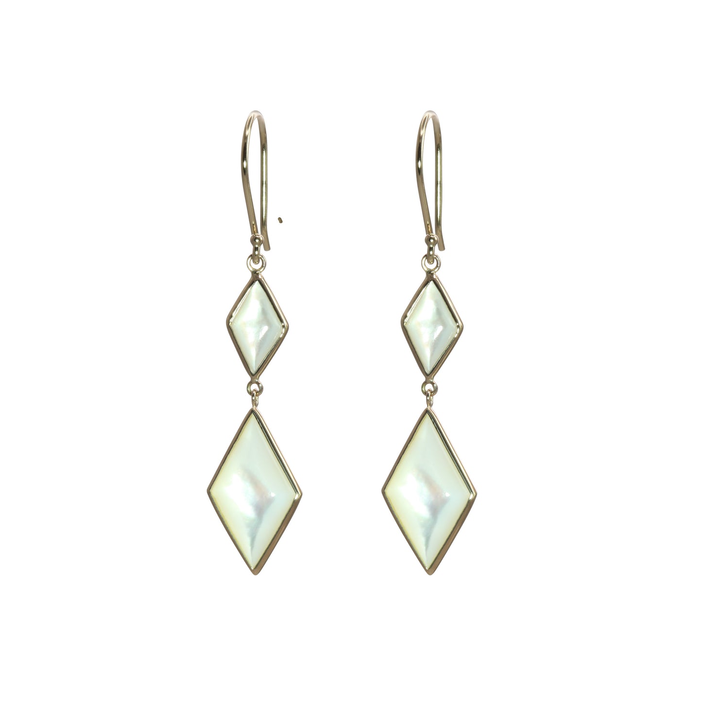 Oliva B. 14k Gold Mother of Pearl Drop Earrings