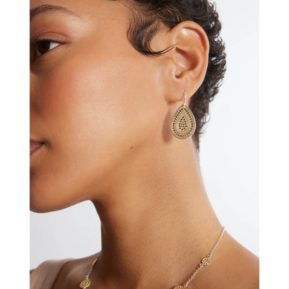 Anna Beck Contrast Dotted Teardrop Earrings