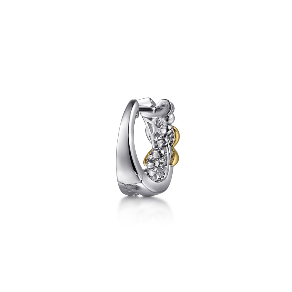 Silver and gold earring