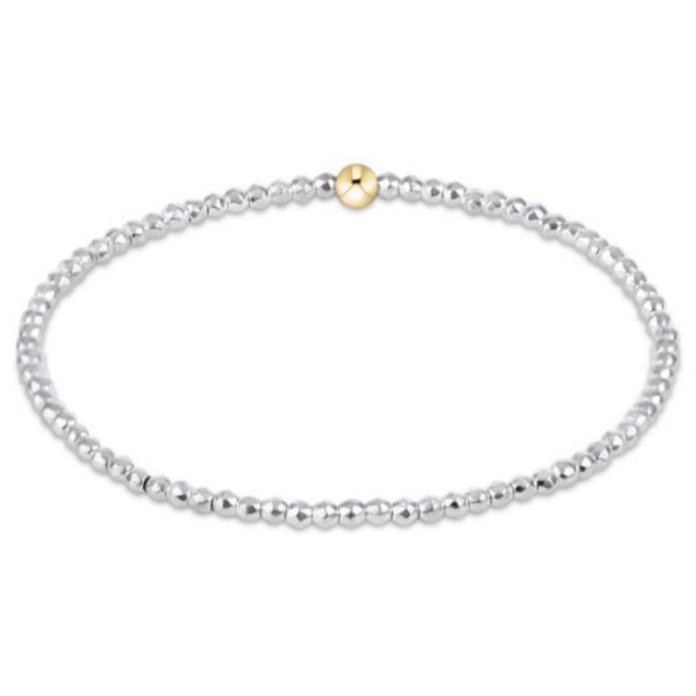 enewton 5.5" egirl Bright Silver Faceted Hematite 2mm Bead Braclet *RETIRED*
