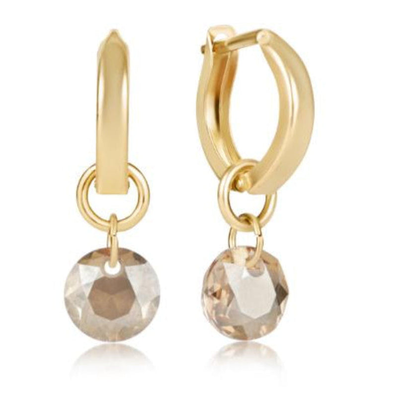 enewton Huggie Gold 0.5" Hoop - Reflection Small Charm - 11