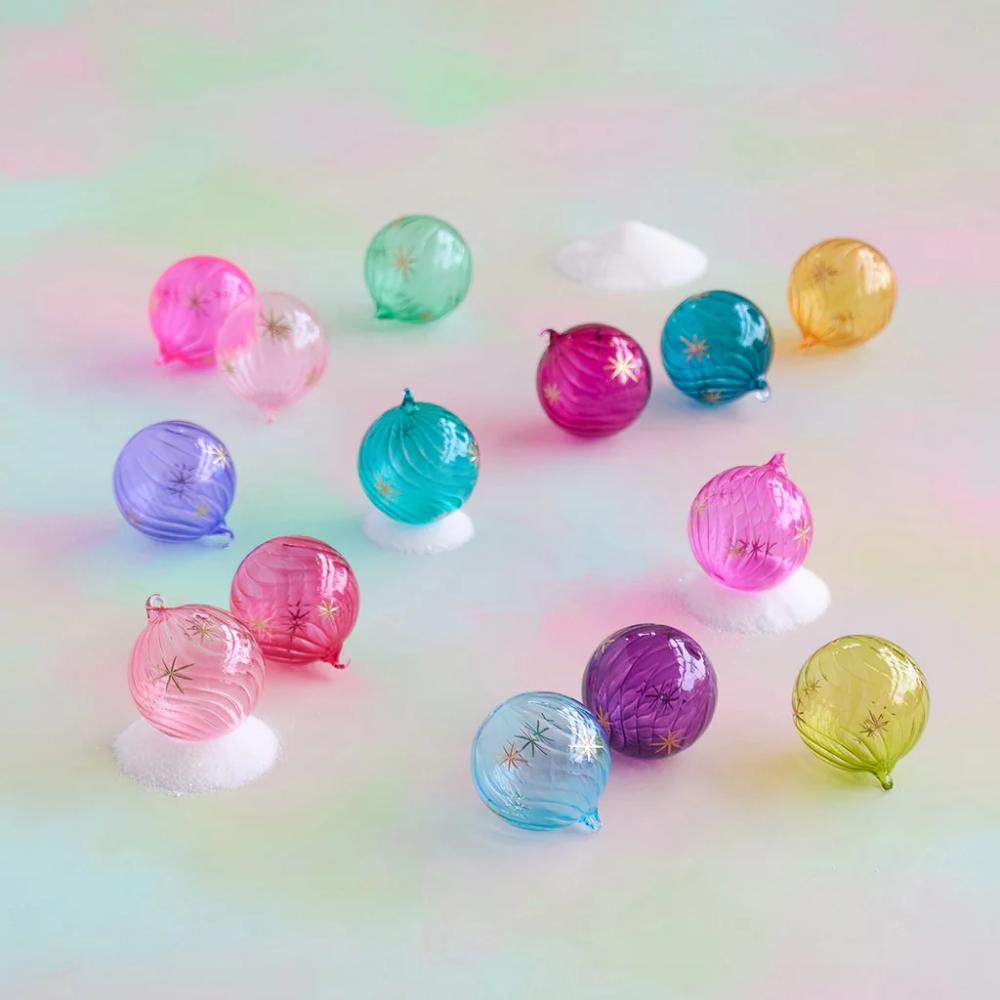 Glitterville Studios Glint Swirl Ball Ornament