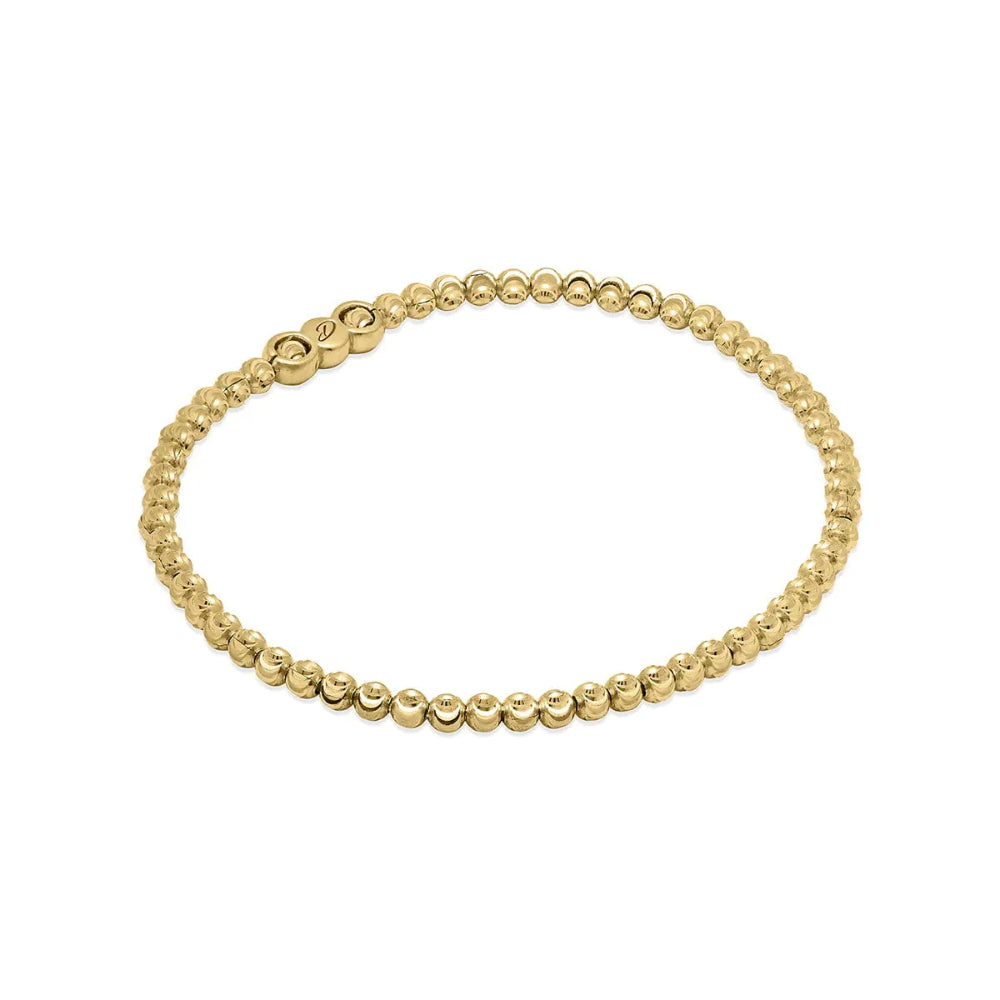 Desmos "Elastic Moon" Diamond-Cut Beaded Bracelet 7"