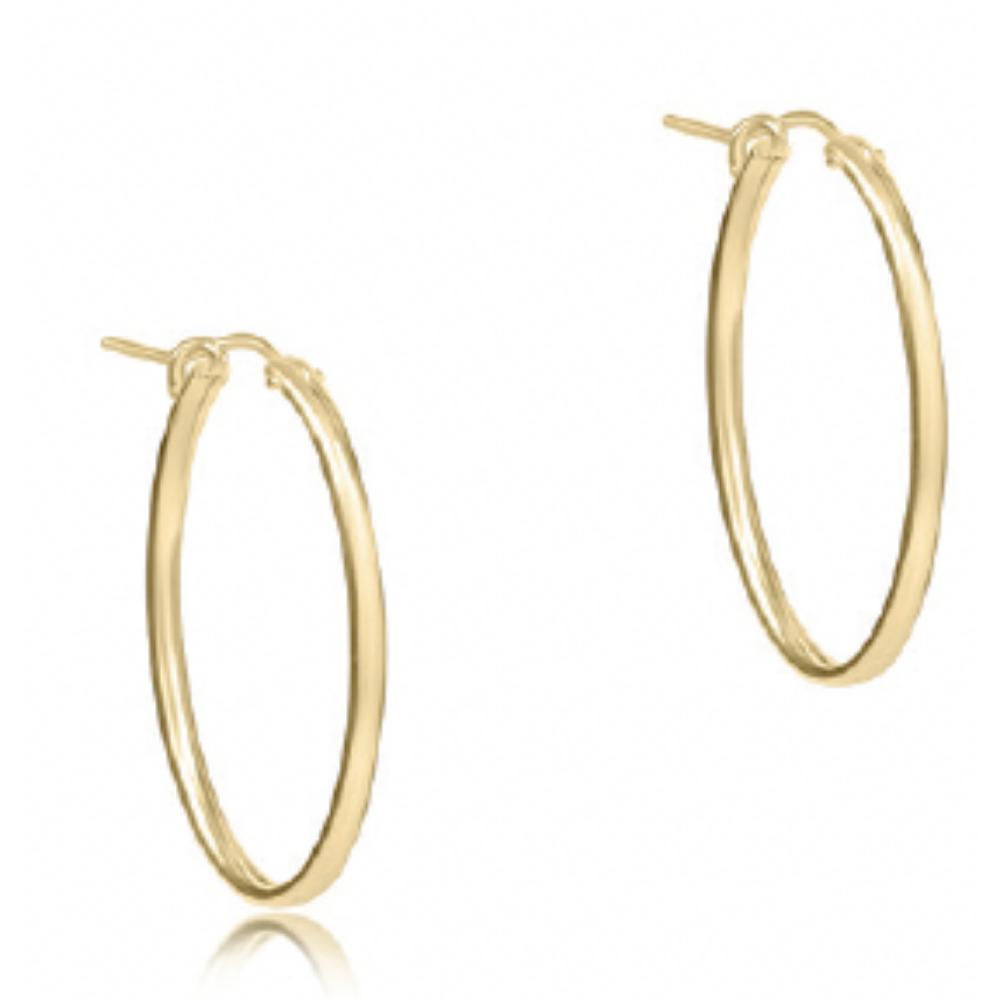enewton Oval Gold 1" Hoop - Smooth