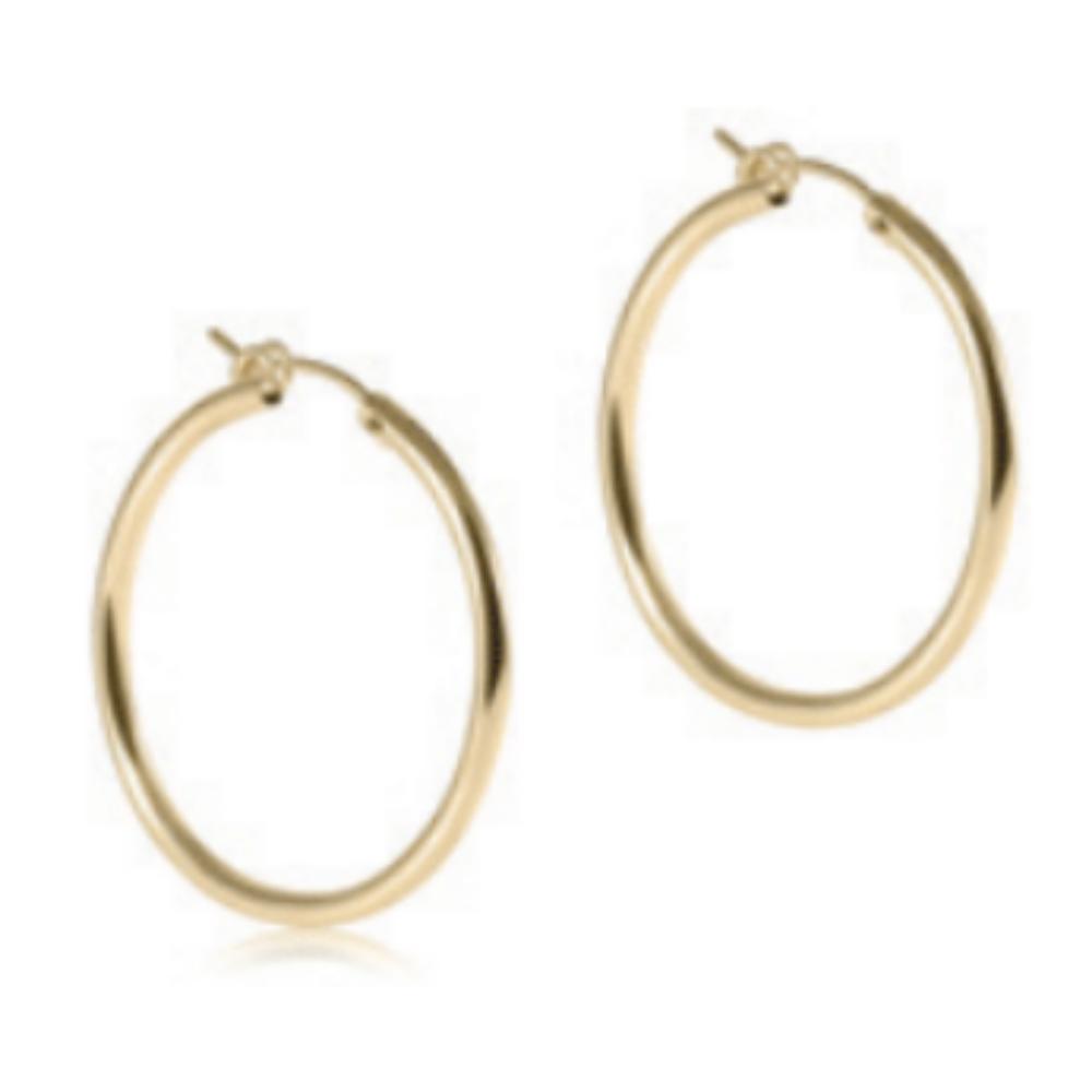 enewton Round Gold 1.25" Hoop - Smooth