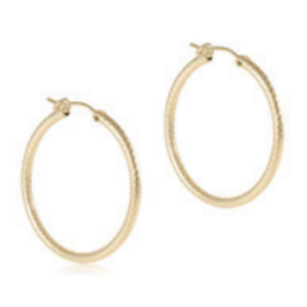 enewton Round Gold 1.25" Hoop - Textured