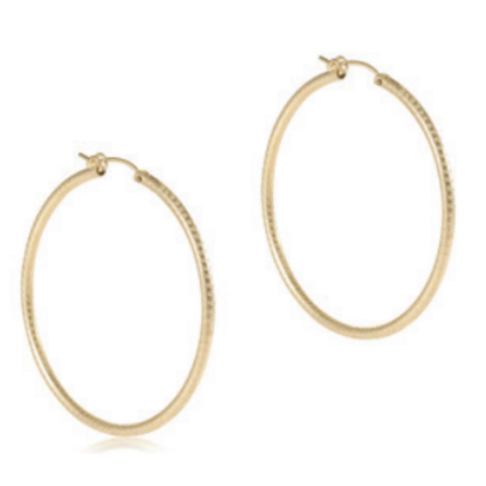 enewton Round Gold 2" Hoop - Textured