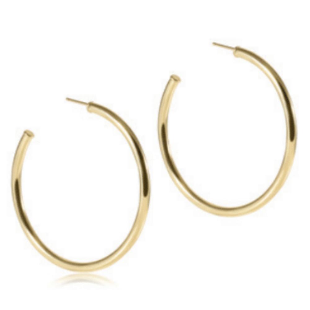 enewton Round Gold 2" Post Hoop - 3mm