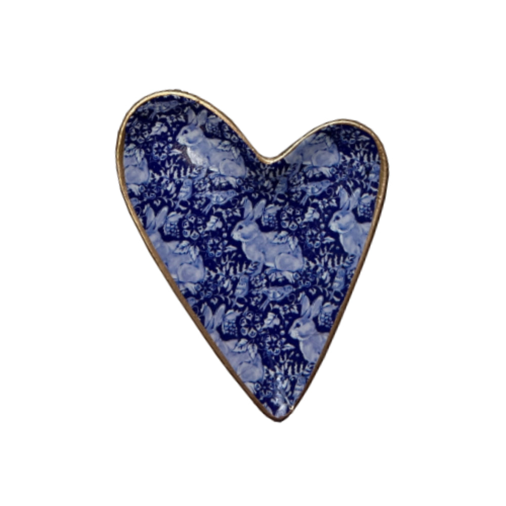 Ten Twenty Six Designs Easter & Valentines Ceramic Heart Dish- Bunny 15