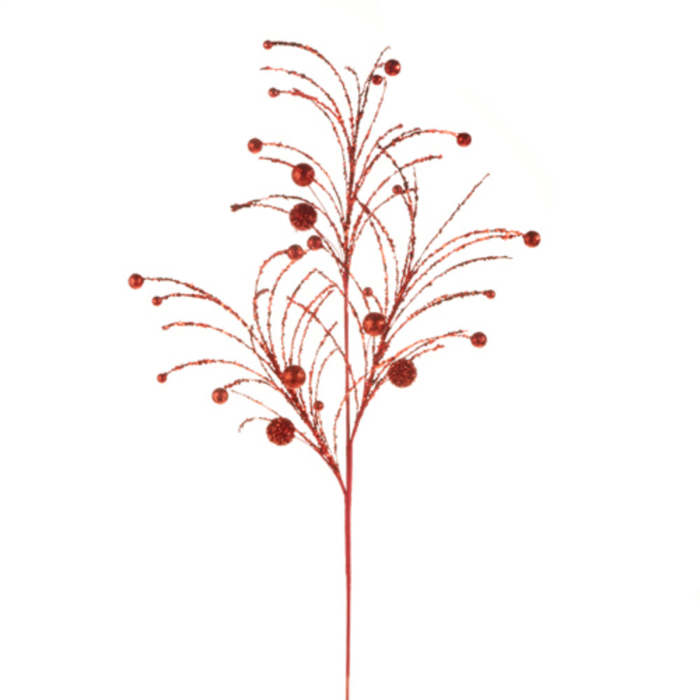 42" Red Glittered Ball Spray *In-Store Pickup Only*
